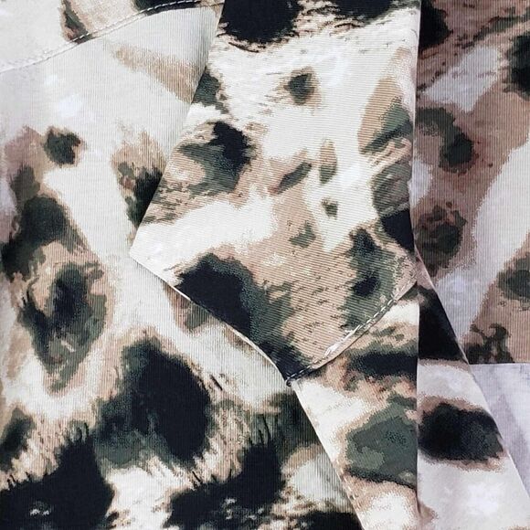 Wynne Layers Shirt Top Popover Tunic Womens Plus 2X LS Animal Print Collared - Picture 7 of 11